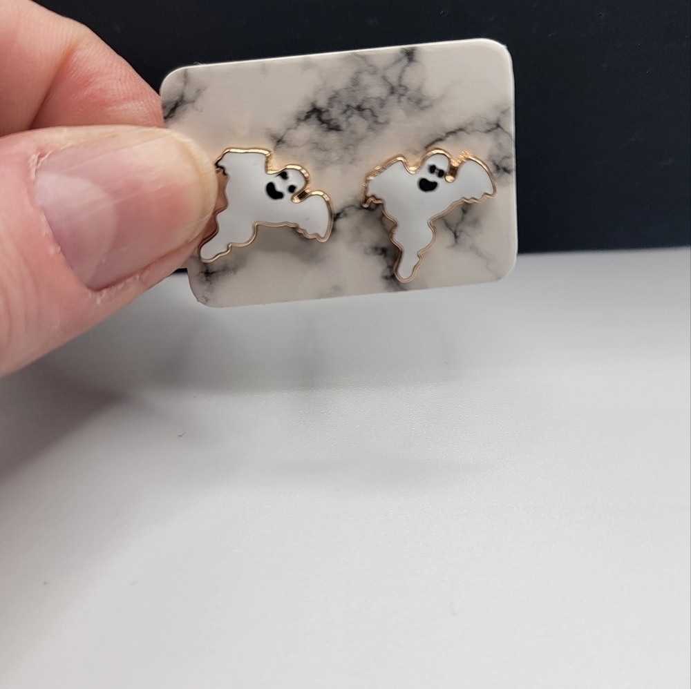 New Ghost Stud Earrings - Picture 3 of 4